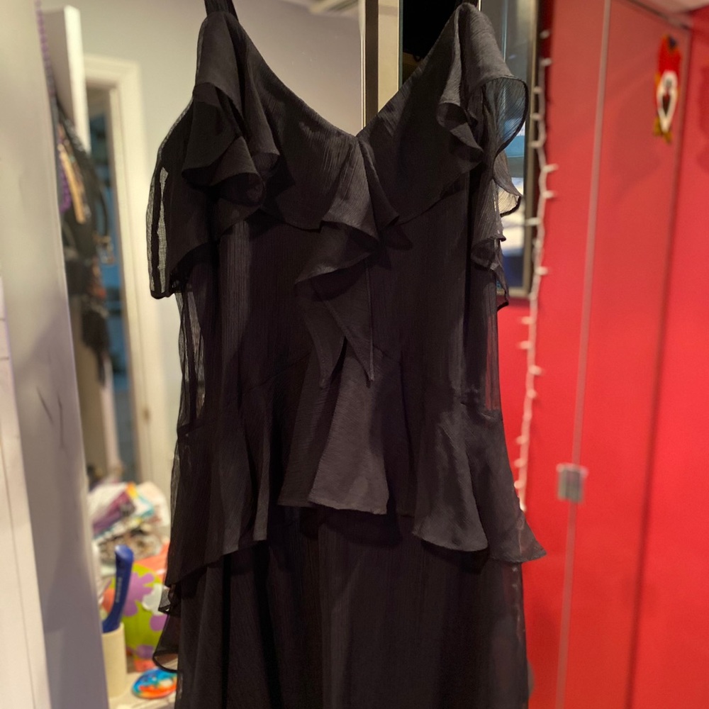 NEVER BEEN WORN Little Black Ruffle Dress